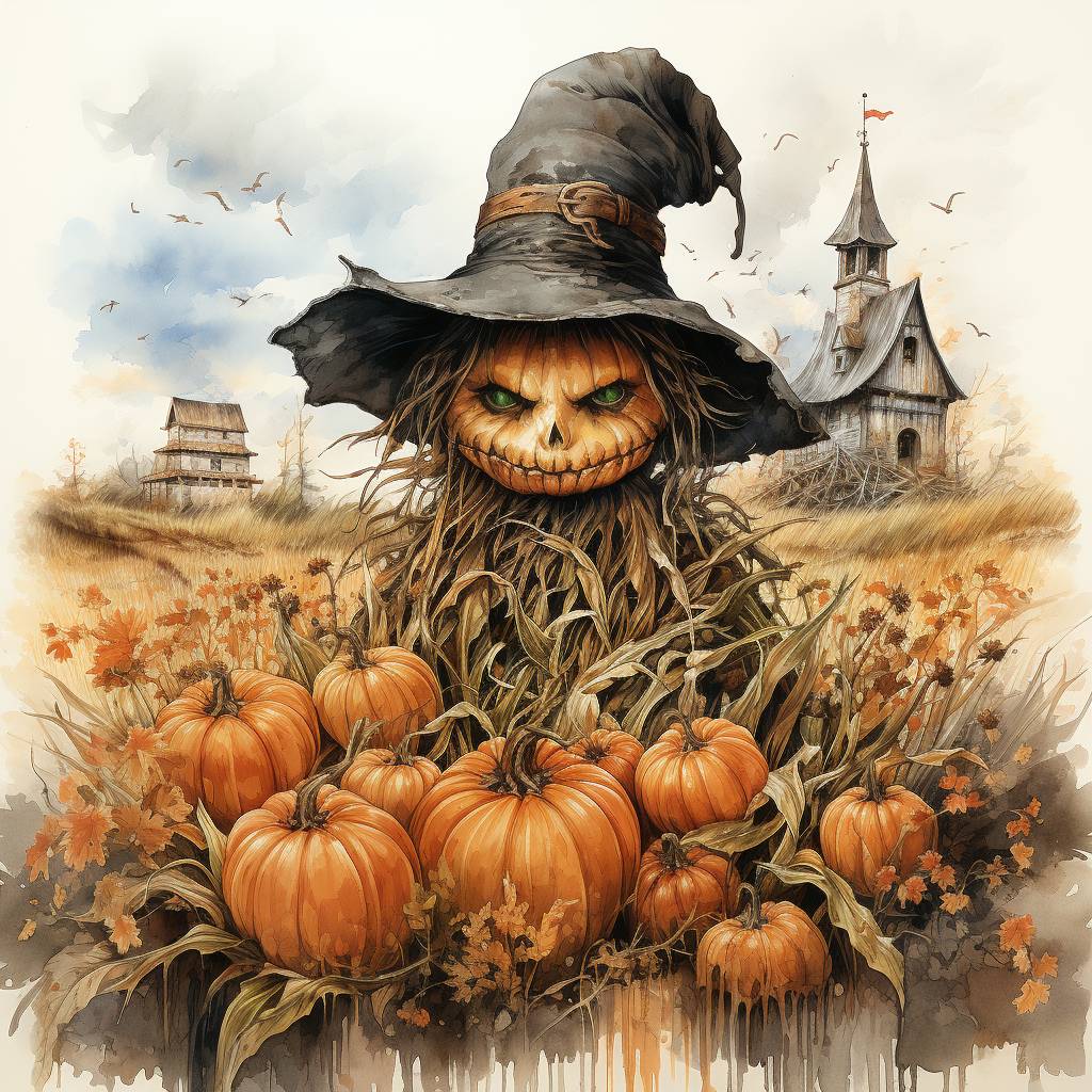  autumnal scarecrow vigil midjourney 5 2 image full prompt promptalot