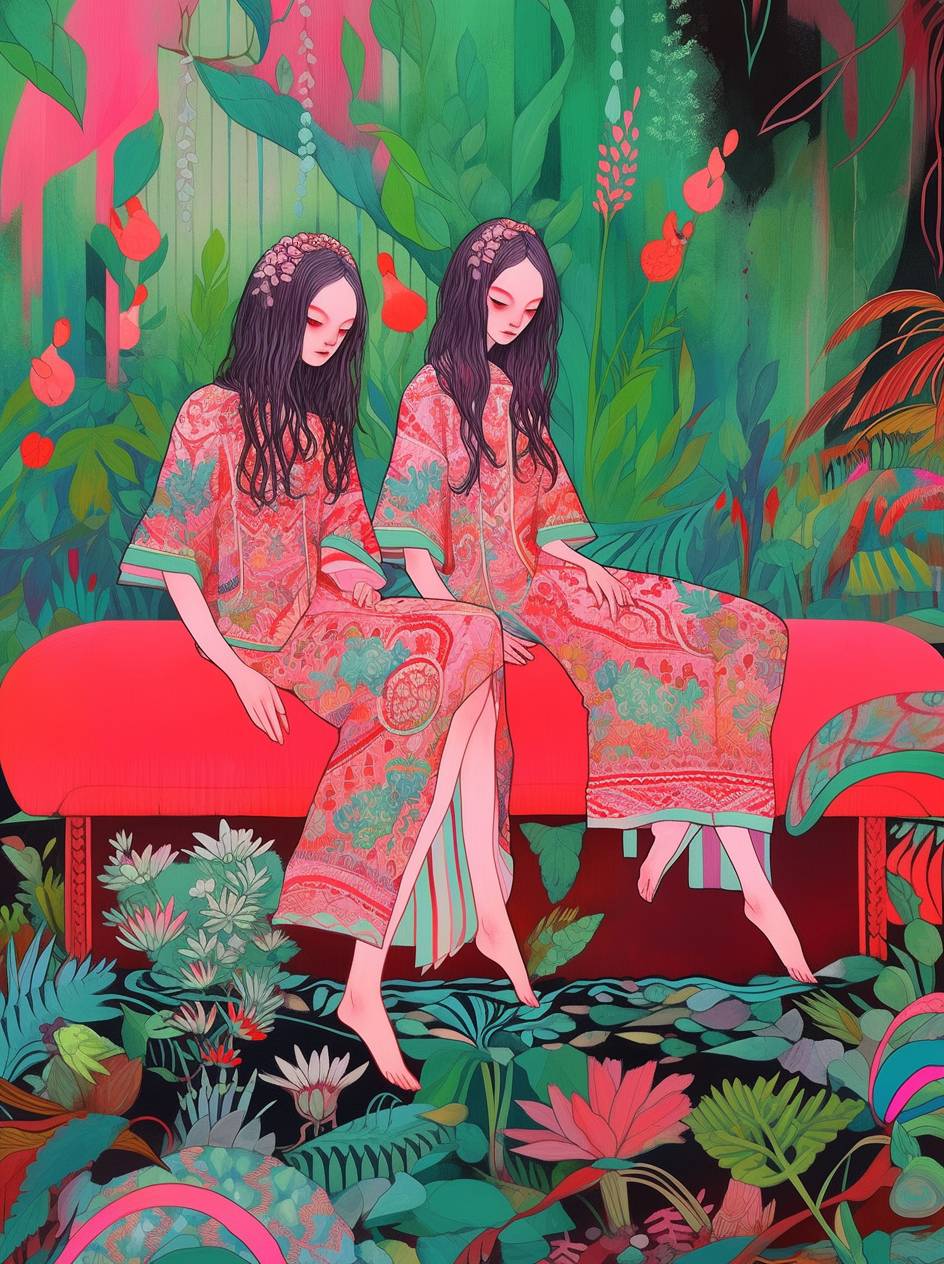 “Crimson Companions” Midjourney 5.2 Prompt – Promptalot