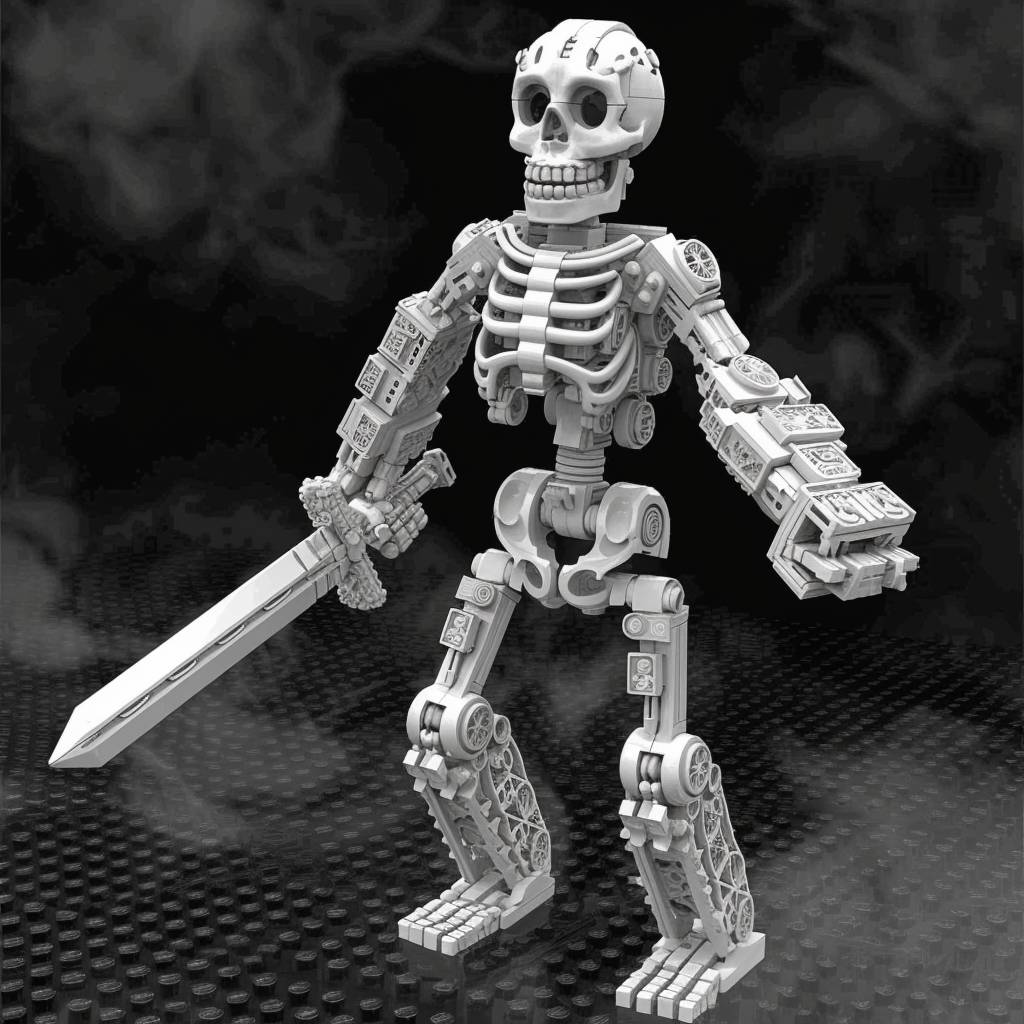 "LEGO Skeleton Warrior" Midjourney 6 Prompt Promptalot