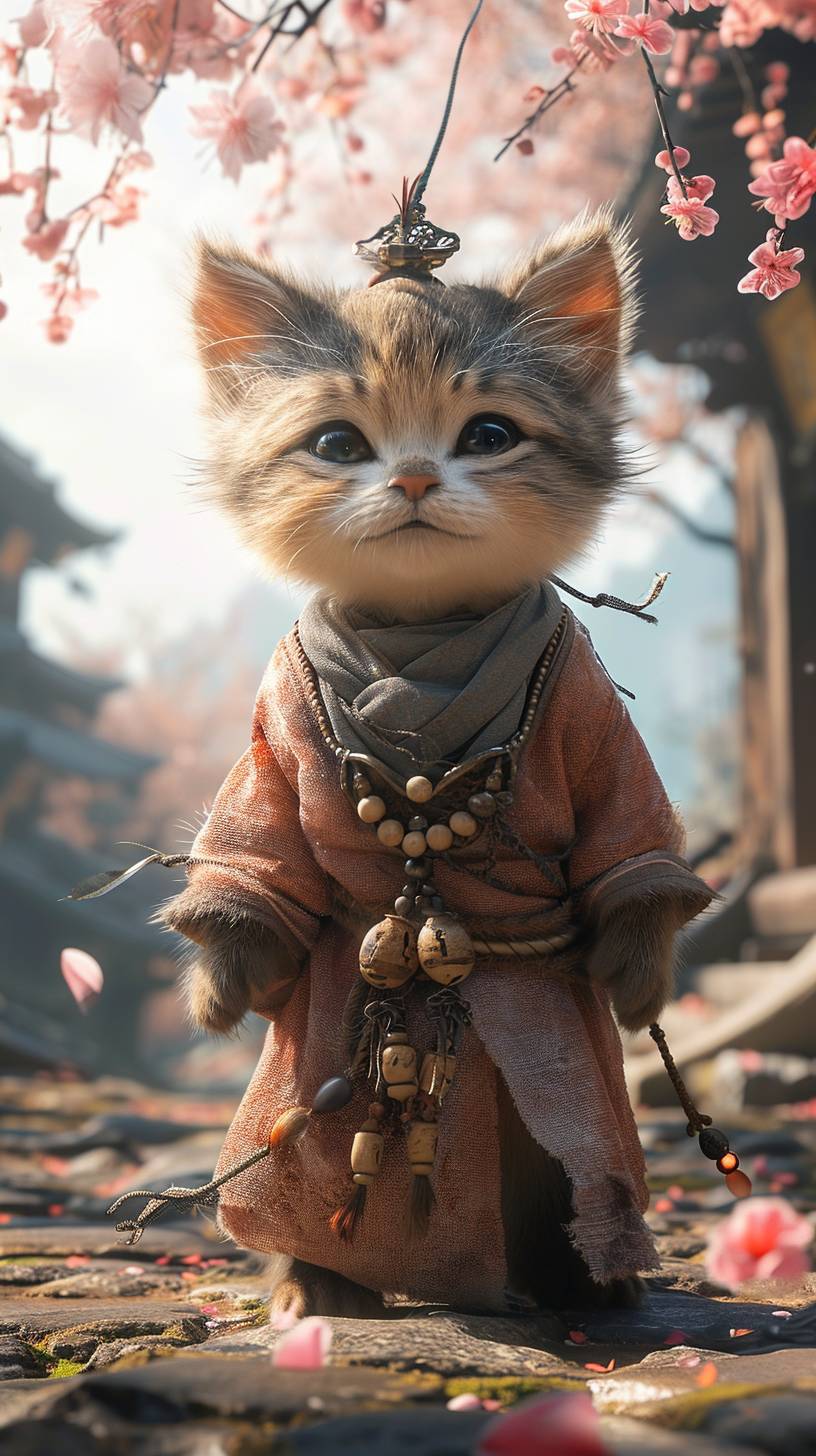 "Samurai Kitty Standoff" Midjourney 6 Prompt Promptalot