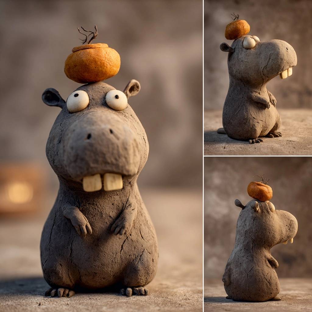 A character turnaround sheet of an imperfect handm...